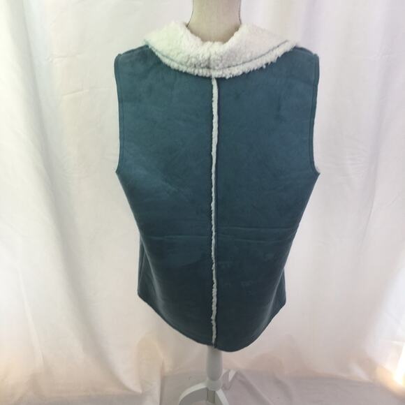 Naturals D&Co Faux Suede Sherpa Vest XS - Picture 5 of 16